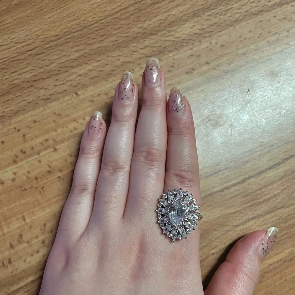 Huge Silver Cocktail Ring